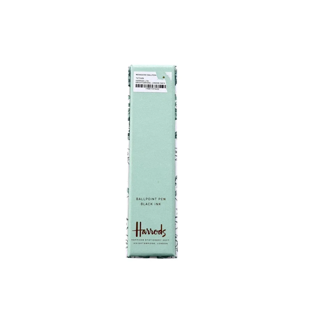 Harrods Menagerie Ballpoint Pen Unisex OS Green Gold Luxury London Souvenir Box